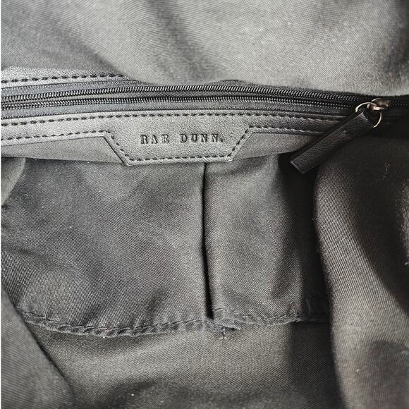 RAE DUNN WOMEN'S BLACK LEATHER BACKPACK W/ EARBUD CASE - STYLISH & FUNCTIONAL - Picture 9 of 16